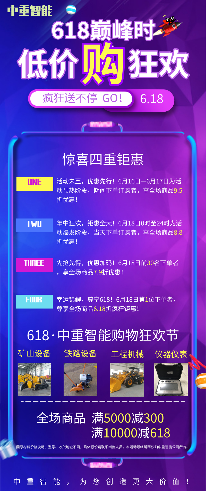 中重智能618活動大促銷！